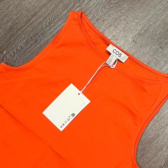 COS Tops - COS Cotton Basic Tank Orange Size XS NWT